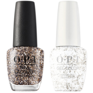 OPI GelColor And Nail Lacquer, Nutcracker Collection, K14, Dreams On A Silver Platter, 0.5oz